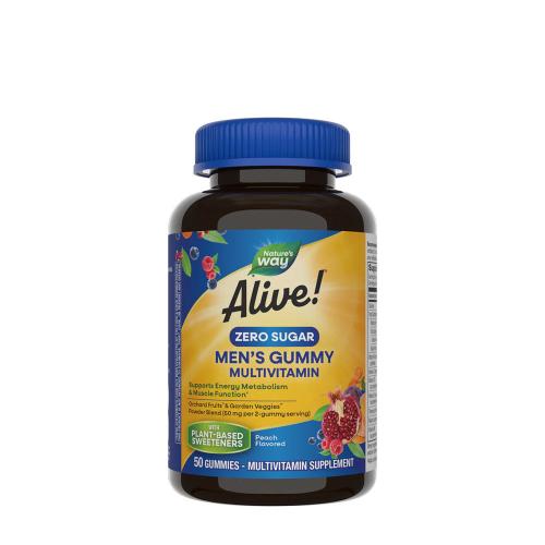 Natures Way Alive!® Zero Sugar Men's Gummy Multivitamin (50 Gumový cukor)