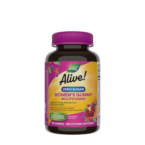 Natures Way Alive!® Zero Sugar Women's Gummy Multivitamin (50 Gumový cukor)