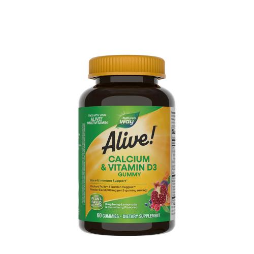 Natures Way Alive!® Calcium + D3 Gummies (60 Gumový cukor)