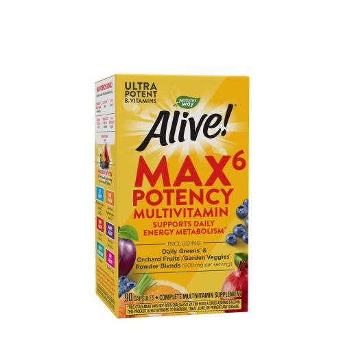 Natures Way Alive!® Max6 Max Potency Daily Multivitamin (90 Kapsula)