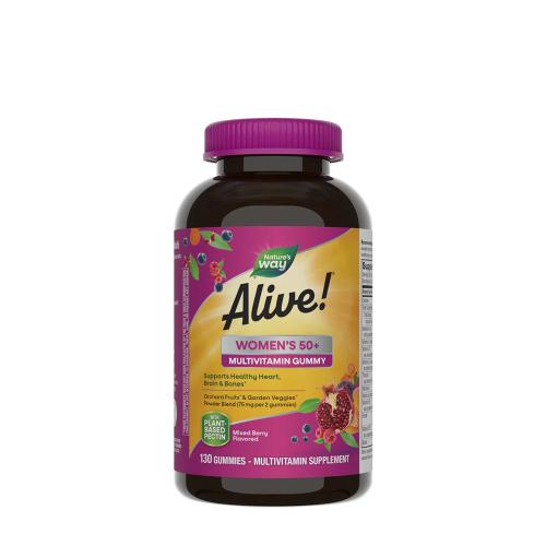 Natures Way Alive!® Women's 50+ Gummy Multivitamin (130 Gumový cukor, Zmes lesných plodov)