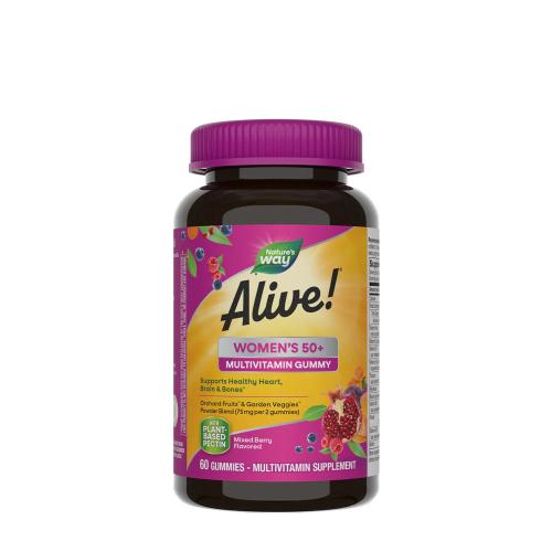 Natures Way Alive!® Women's 50+ Gummy Multivitamin (60 Gumový cukor, Zmes lesných plodov)