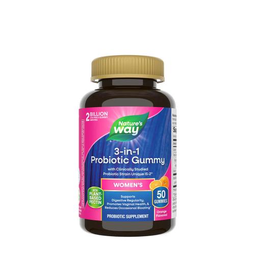 Natures Way 3-in-1 Probiotic Women's Gummy (50 Gumový cukor)