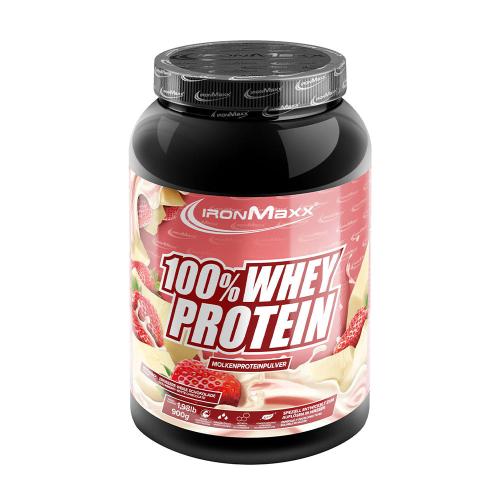 Ironmaxx 100% Whey Protein (900 g, Jahodová biela čokoláda)