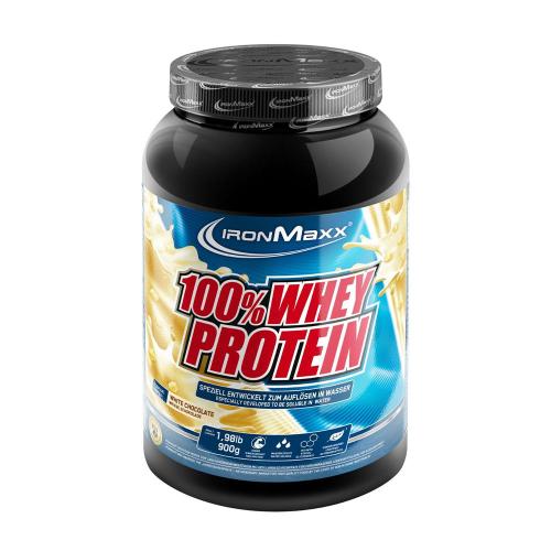 Ironmaxx 100% Whey Protein (900 g, Biela čokoláda)