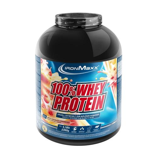 Ironmaxx 100% Whey Protein (2350 g, Jahodová biela čokoláda)