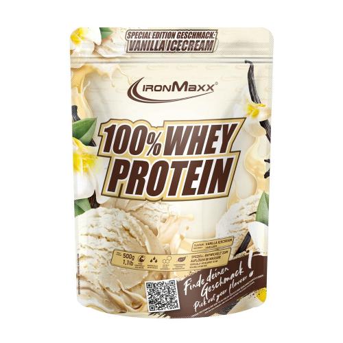 Ironmaxx 100% Whey Protein (500 g, Vanilková zmrzlina)