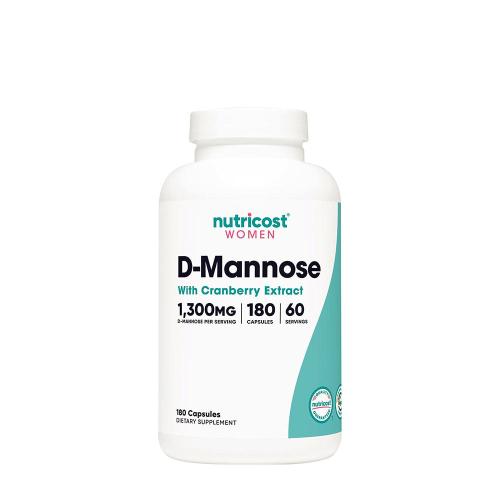 Nutricost D-Mannose with Cranberry Extract for Women 1300 mg (180 Kapsula)