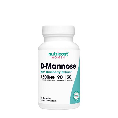 Nutricost D-Mannose with Cranberry Extract for Women 1300 mg (90 Kapsula)