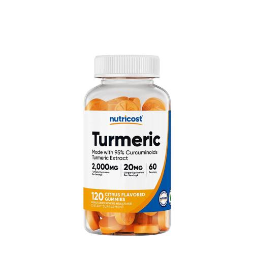 Nutricost Turmeric Gummies 2,000 mg (120 Gumový cukor, Citrón)