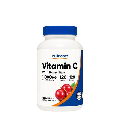 Nutricost Vitamin C with Rose Hips Capsules (120 Kapsula)