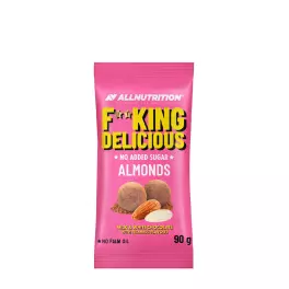   ALLNUTRITION Fitking Delicious Almonds (90 g, Mliečna a biela čokoláda s príchuťou tiramisu)