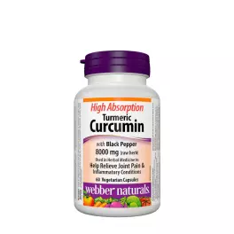   Webber Naturals Turmeric Curcumin with Black Pepper 8000 mg (60 Veg Kapsula)
