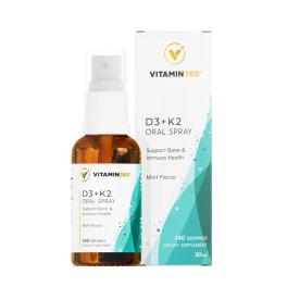 Vitamin360 D3 + K2 Oral Spray  (30 ml, Mätová príchuť)