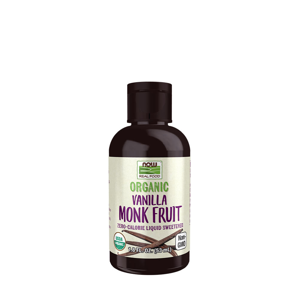 Now Foods Organické sladidlo z mníchovského ovocia - Organic Liquid Monk Fruit (53 ml, Vanilka