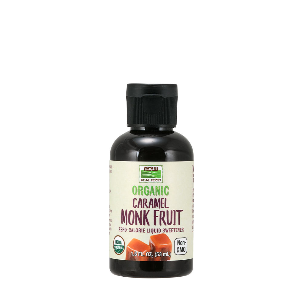 Now Foods Organické sladidlo z mníchovského ovocia - Organic Liquid Monk Fruit (53 ml, Karamel