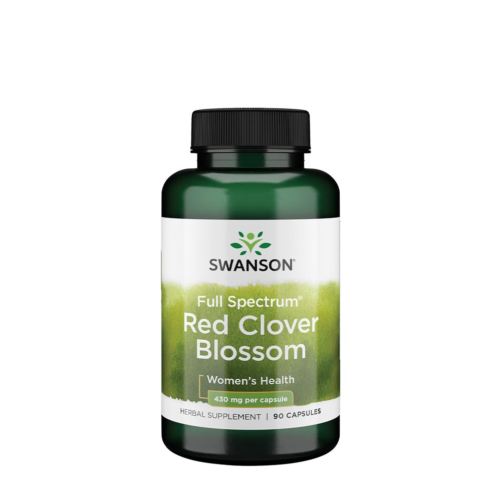 Swanson Plné spektrum kvetov červenej ďateliny 430 mg - Full Spectrum Red Clover Blossom 430 mg (