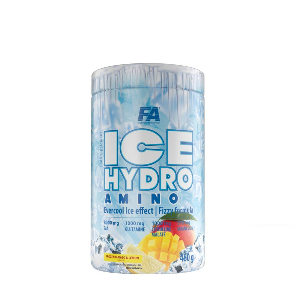 FA - Fitness Authority Ice Hydro Komplexný prášok aminokyselín (480 g, Mango citrón)
