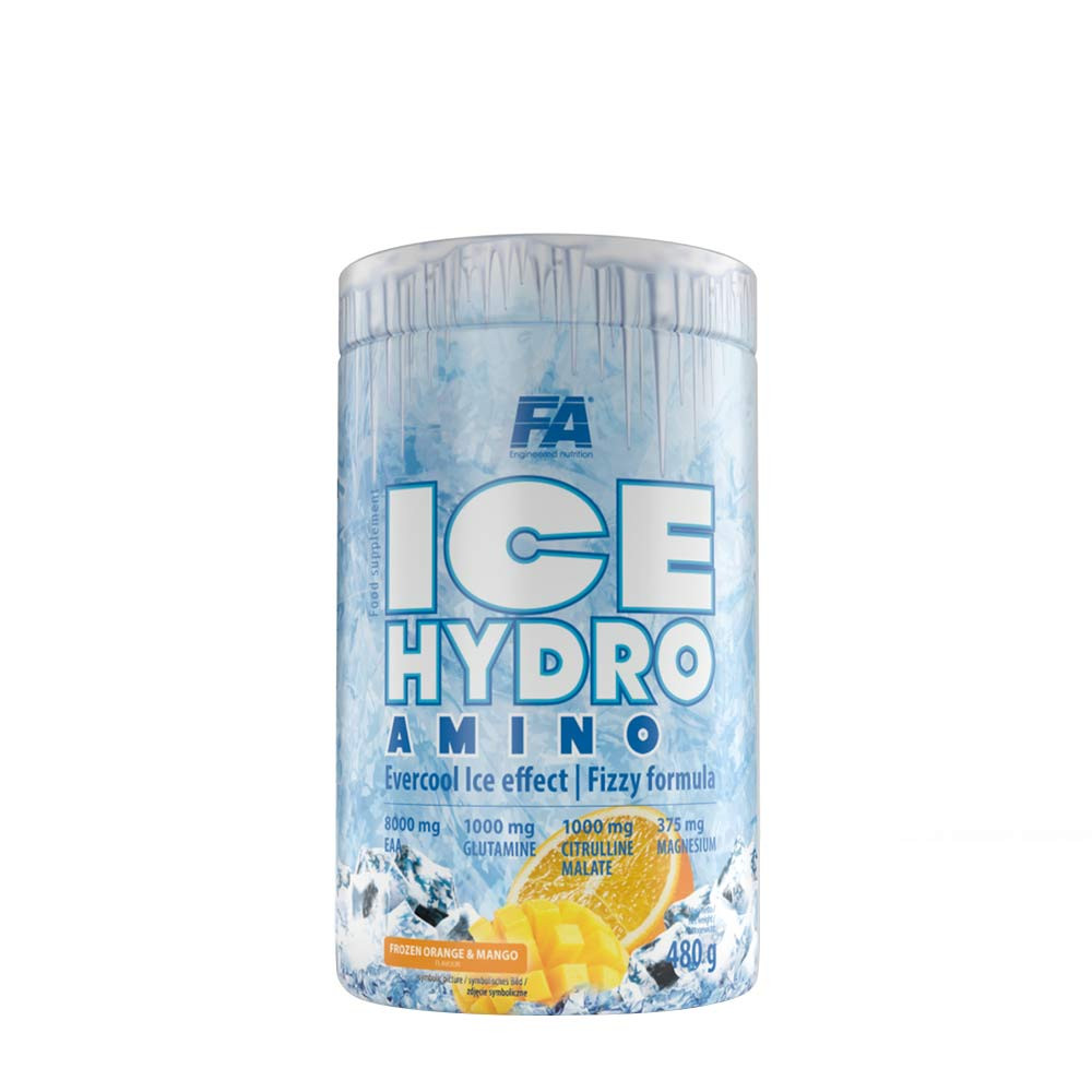 FA - Fitness Authority Ice Hydro Komplexný prášok aminokyselín (480 g, Pomaranč a mango)