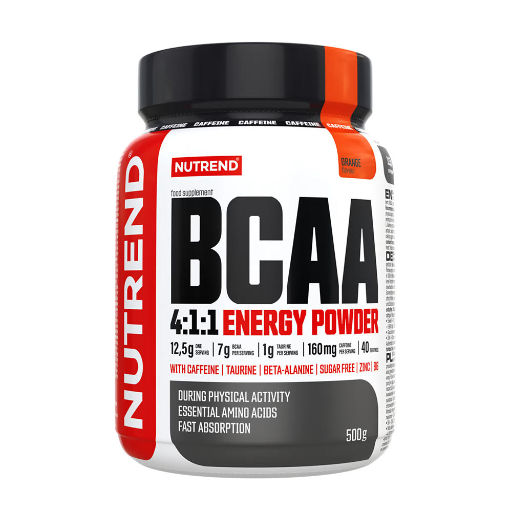 Nutrend Energetický prášok BCAA 4:1:1 - BCAA 4:1:1 Energy Powder (500 g, Pomaranč)