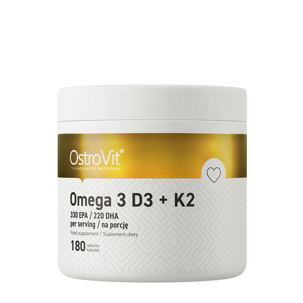 OstroVit Omega 3 D3+K2 (180 Kapsula)