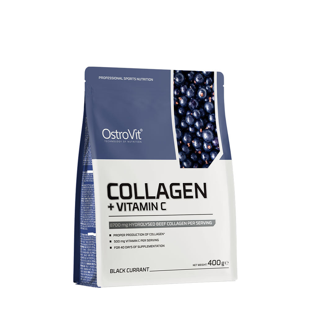 OstroVit Kolagén + vitamín C - Collagen + Vitamin C (400 g, Čierne ríbezle)