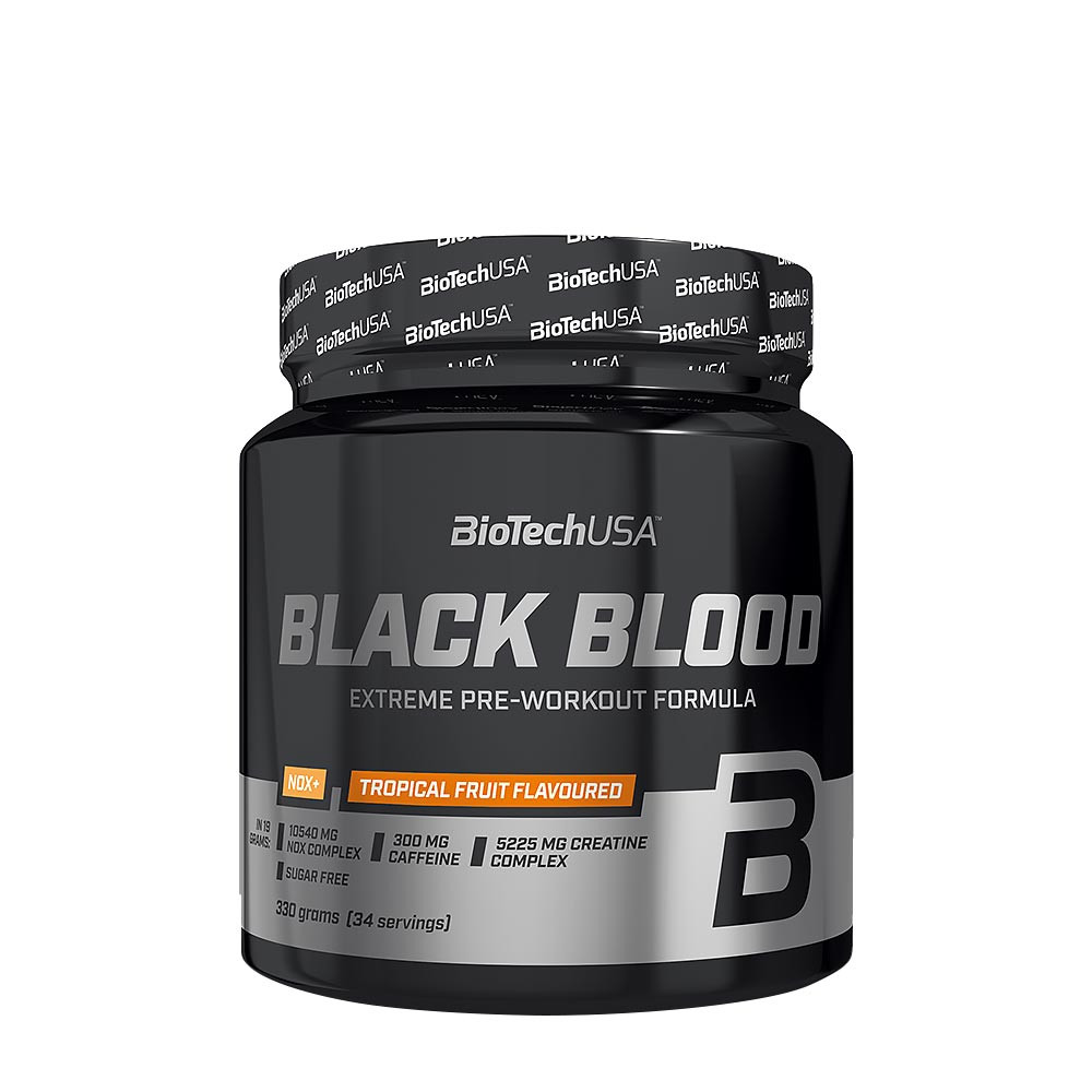 BioTechUSA Čierná krv NOX+ (330 g, Tropické ovocie)