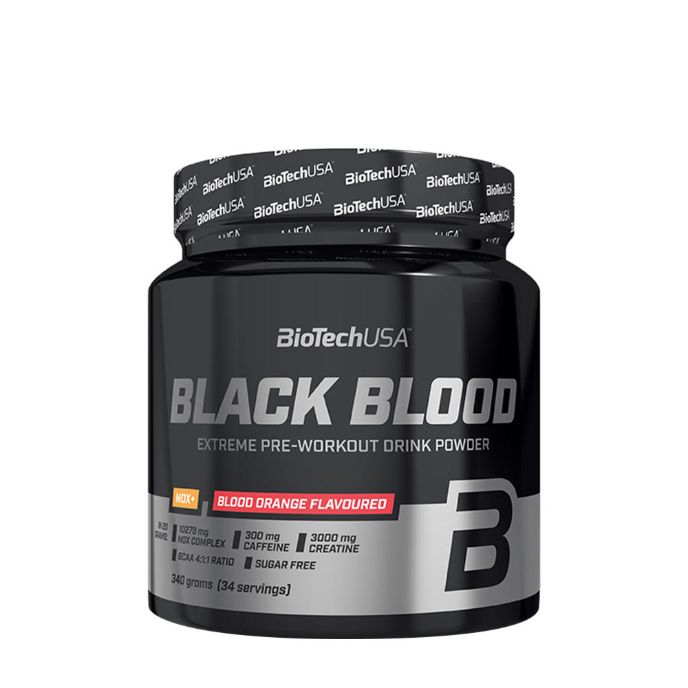 BioTechUSA Black Blood NOX+ (340 g, Krvavý pomaranč)