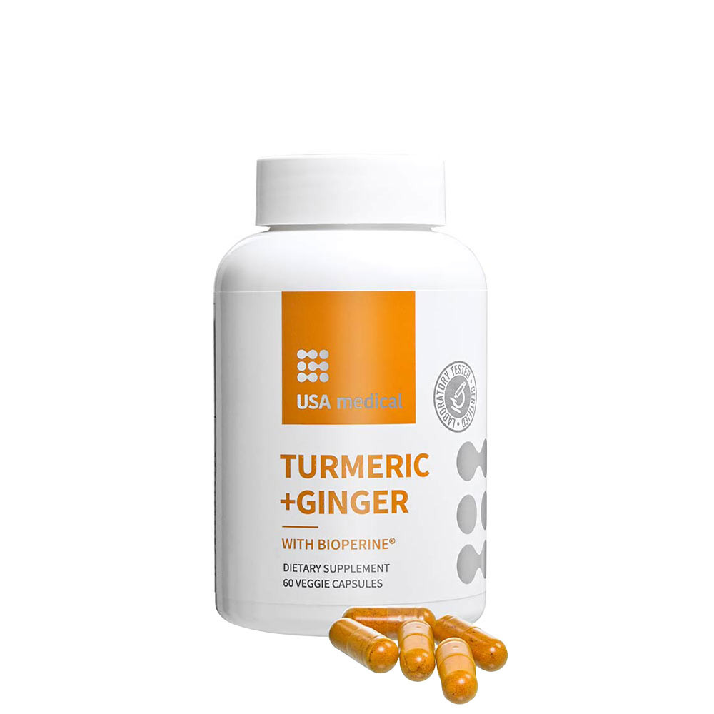 USA medical Kurkuma + zázvor - Turmeric+Ginger (60 Kapsula)
