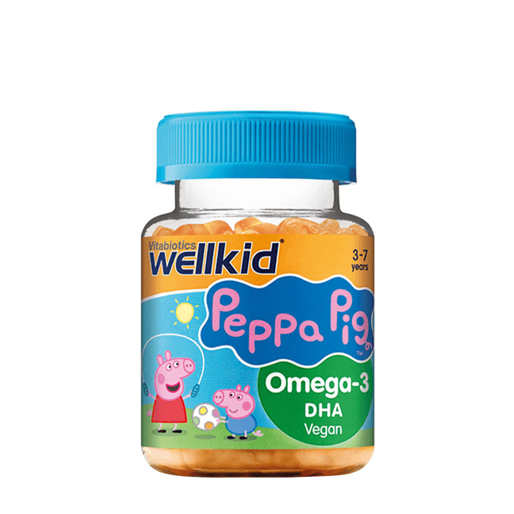 Vitabiotics Wellkid Peppa Pig Omega-3 DHA - Wellkid Peppa Pig Omega-3 DHA (30 Gumový cukor, Pomaran