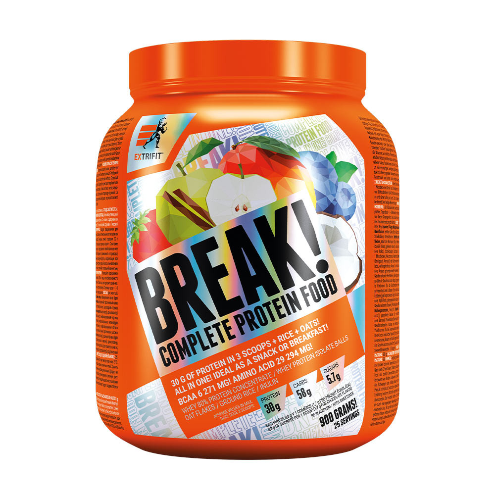 Extrifit Prestávka! Proteínové potraviny - Break! Protein Food (900 g, Malina)