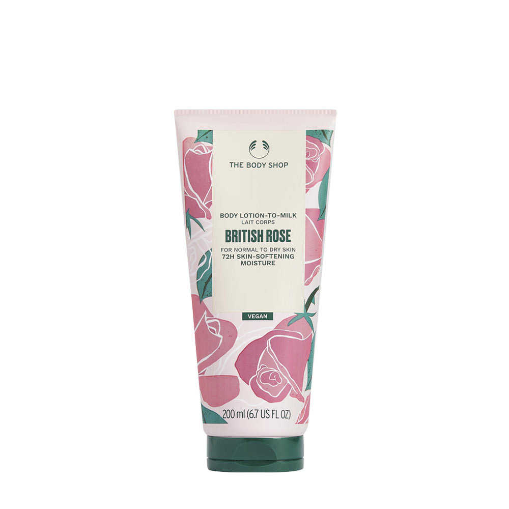 The Body Shop Britské telové mlieko Rose - British Rose Body Lotion (200 ml)