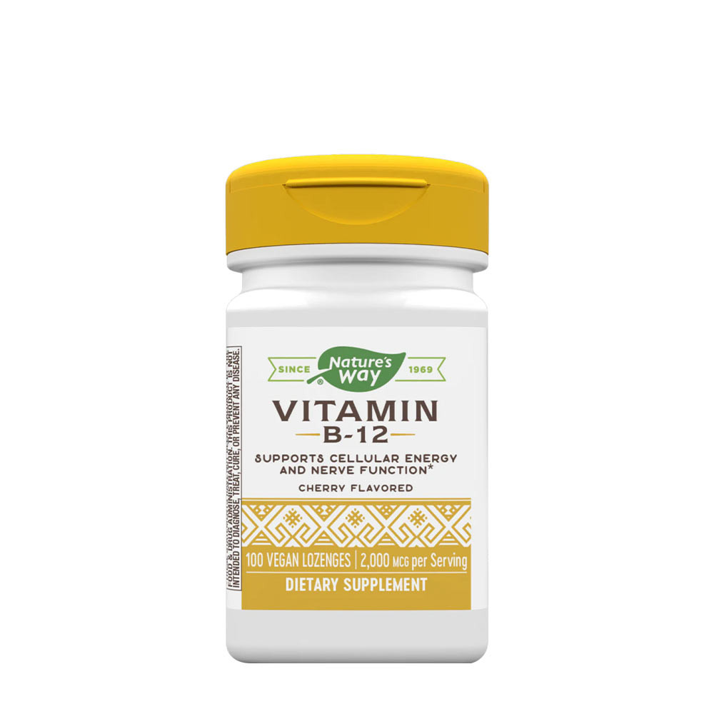 Nature&#039;s Way Vitamin B12 (100 Cucavá tableta, Čerešna)