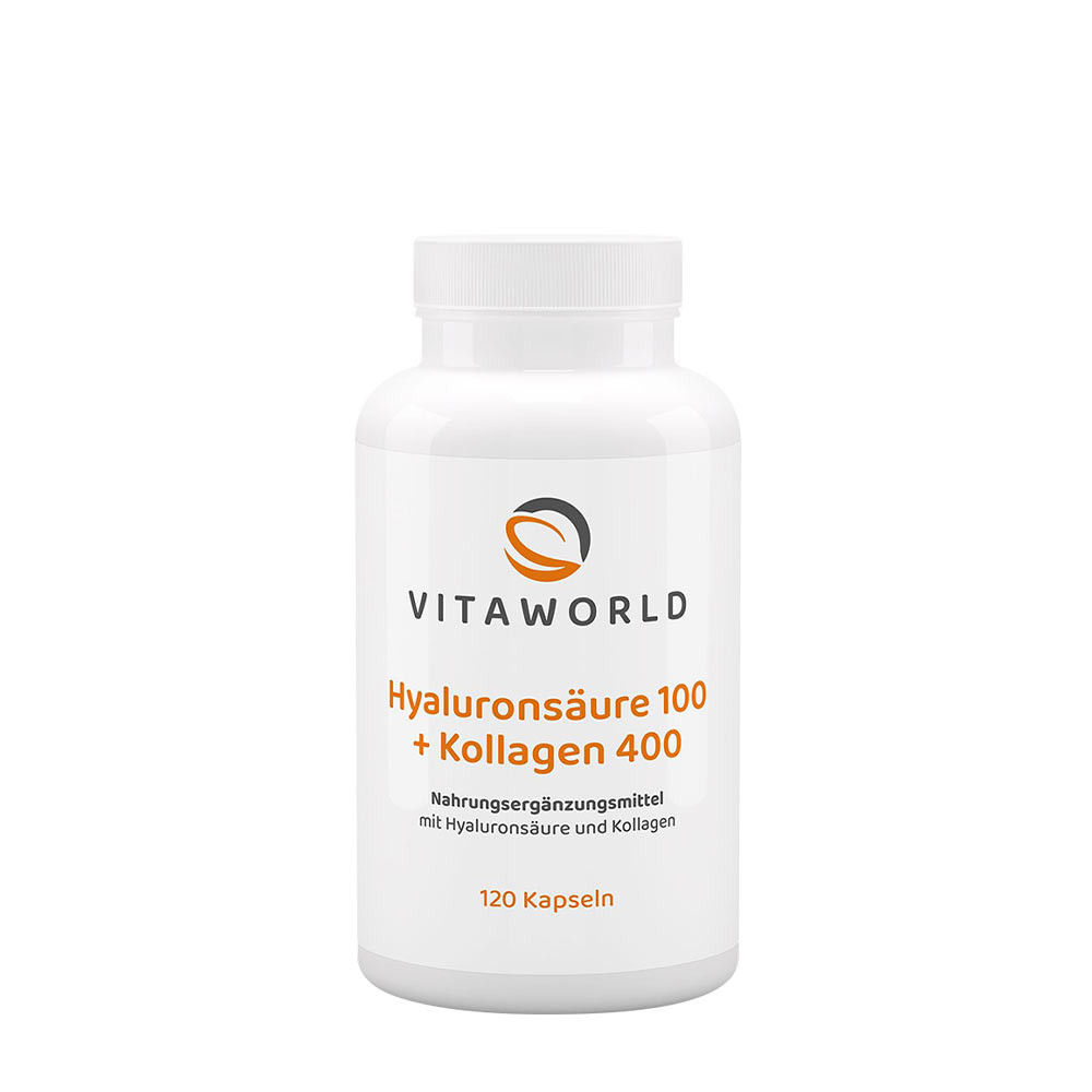 Vitaworld Hyaluronic Acid 100 + Collagen 400 (120 Kapsula)