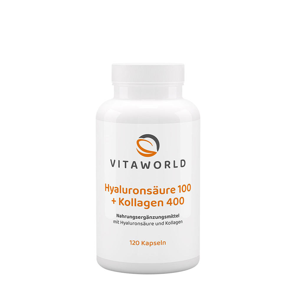 Vitaworld Hyaluronic Acid 100 + Collagen 400 (120 Kapsula)